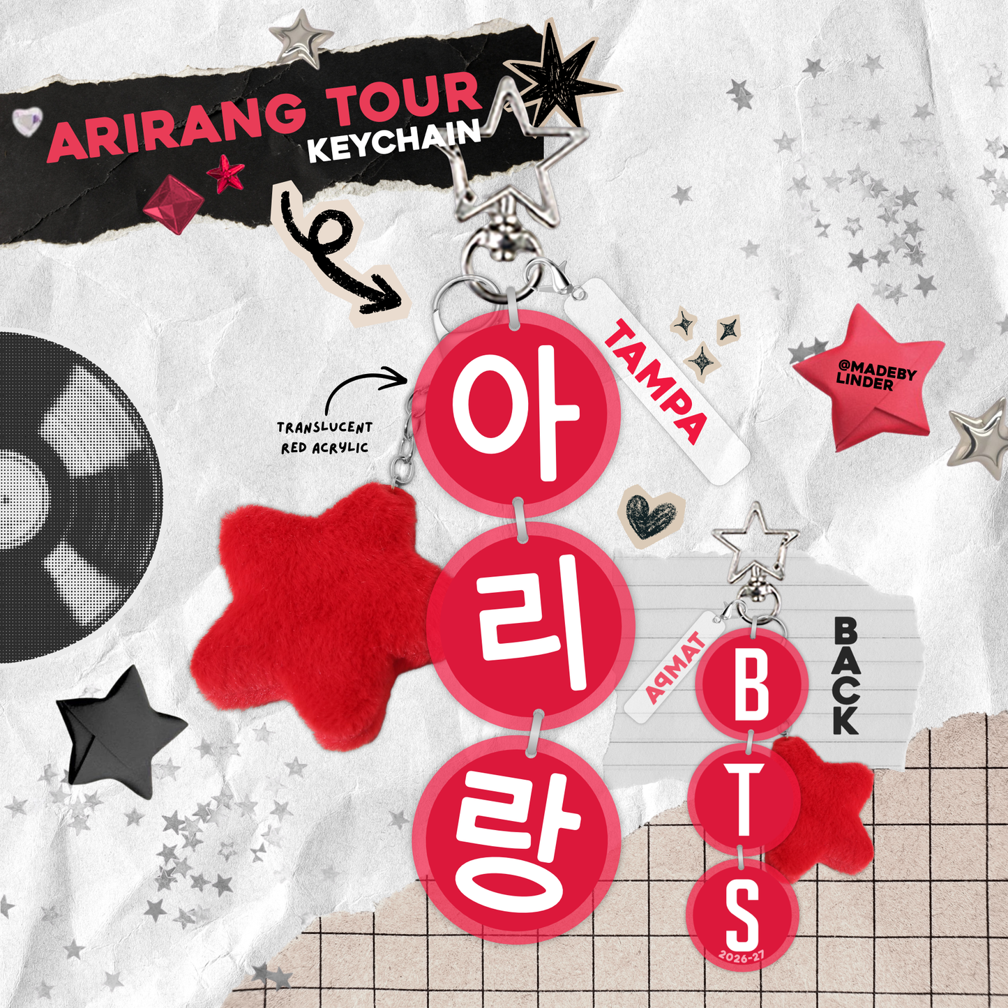 [PREORDER] CUSTOM ARIRANG TOUR KEYCHAIN